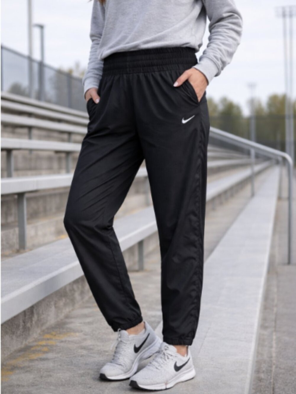 NIKE Dri-Fit Woven Training Pants Black Size XL